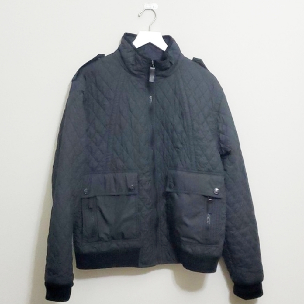 Burberry Black Quilted Coat XL
